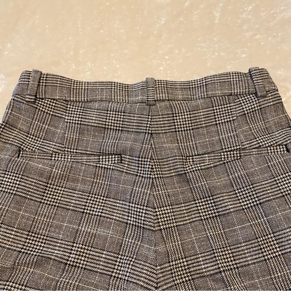 Straight Fit Brown Plaid Dress Pants Slacks - Picture 3 of 5